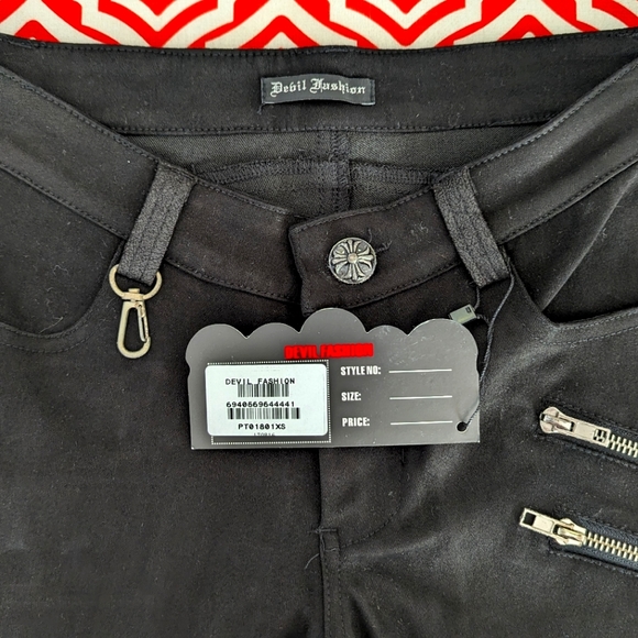 Devil Fashion skinny zipper pant XS - Picture 4 of 6